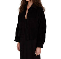 Les Tien - Coopa Oversized Crop Button Up Top