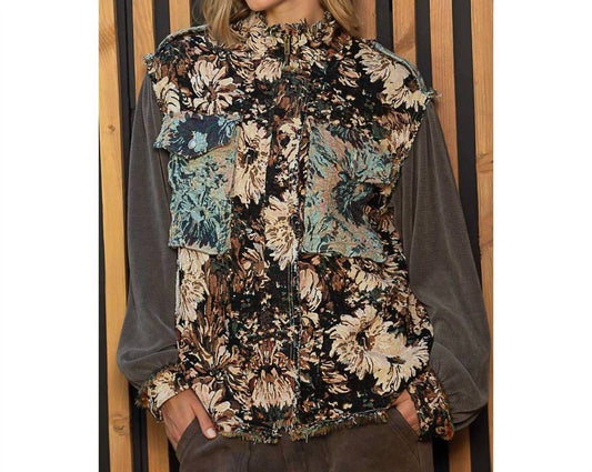 Pol - High Neck Jacquard Shacket