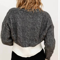 Elan - Color Block Carrie Cardigan Sweater