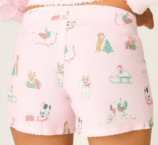 Pj Salvage - Peace And Pawlidays Dog Print Shorts