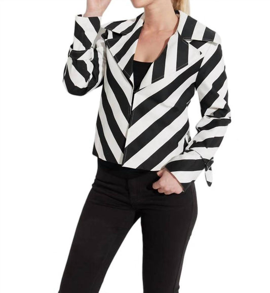 Oolala - BIAS STRIPE TWILL JACKET