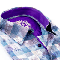 Eight X - Men's Plaid Button Down Print Shirt
