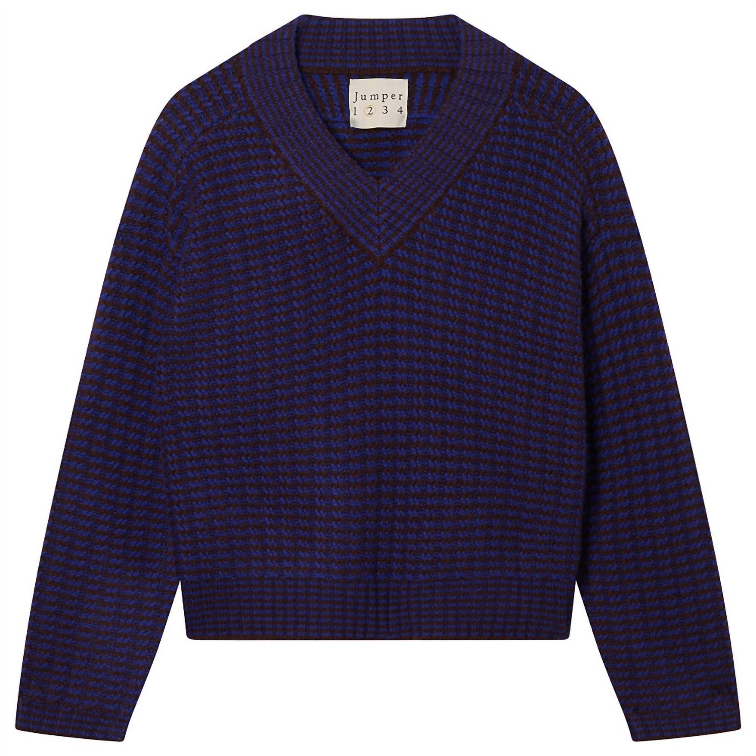 Jumper1234 - Women's Crop Rick Rack Vee Sweater