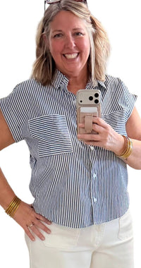 Hyfve - Classic Striped Button-up Shirt