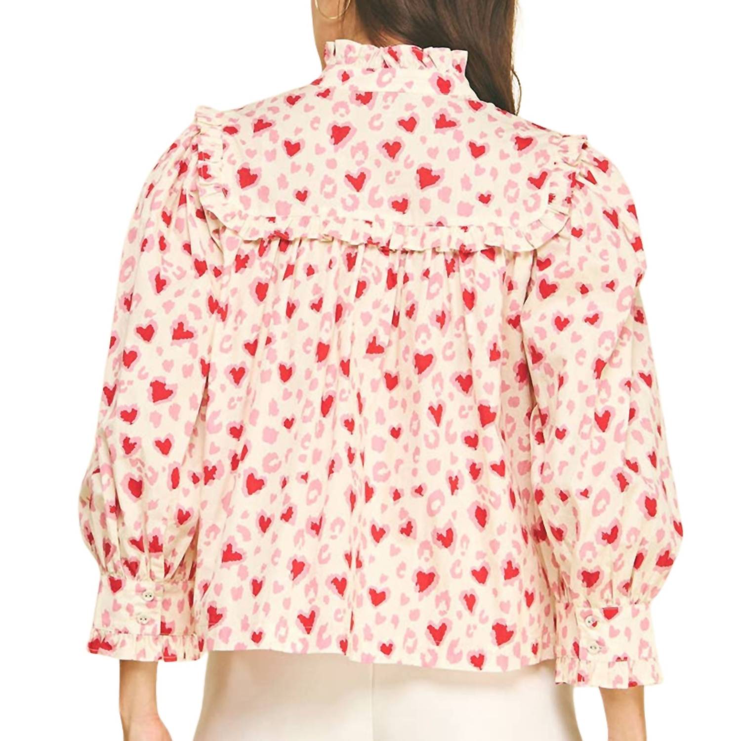 Pinch - Hearts Pattern Blouse Top