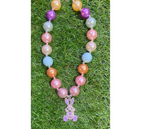 Kids Charm - Girls Bubble Bunny Rhinestone Necklace
