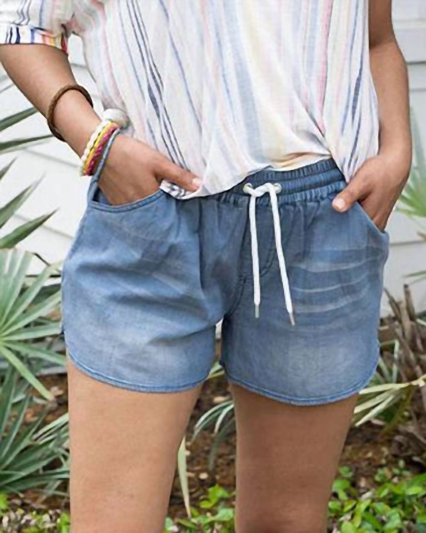 Grace And Lace - Stretch Chambray Shorts