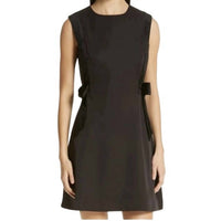 TED BAKER Velvet Bow Skater Mini Dress in black - women's dress