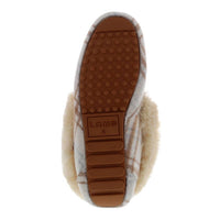 Lamo Women's Aussie Slip-on Moc Slipper in cream plaid - women's shoe - view 5