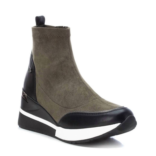 Xti - Women's Suede Wedge Booties