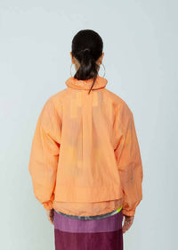 OOFWEAR Ripstop Full Zip Front Jacket in apricot - women's jacket - detail view