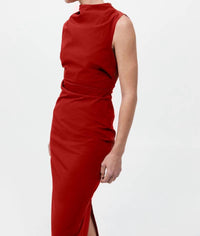 St. Agni - Soft Sculptural Mock Neck Dress