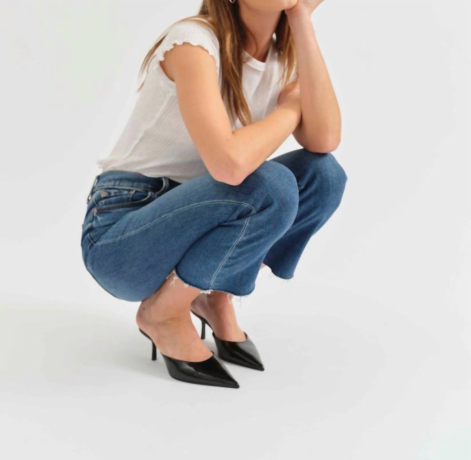 Daze - Shy Girl Crop Flare Jeans
