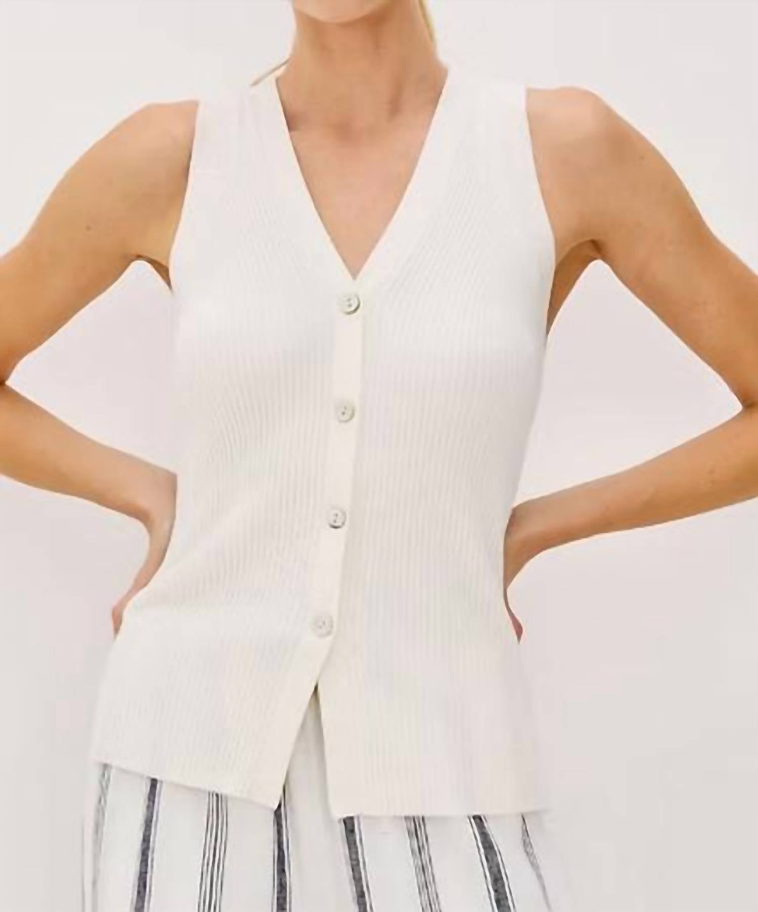 Rails Tatia Vest in ecru - women's jacket