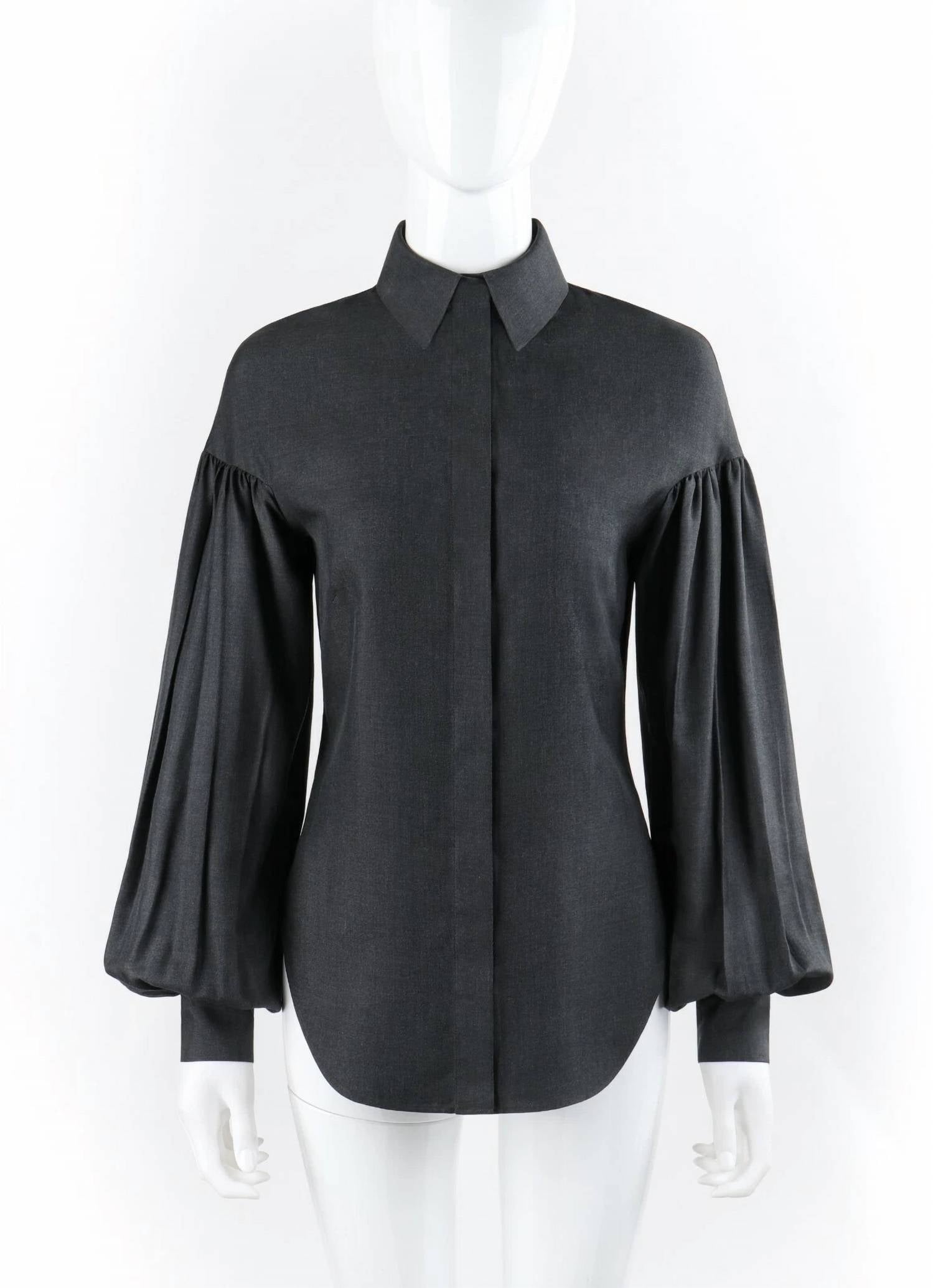 Alexander Mcqueen - Women's Pre-loved Overlook Pleated Bishop Sleeve Top