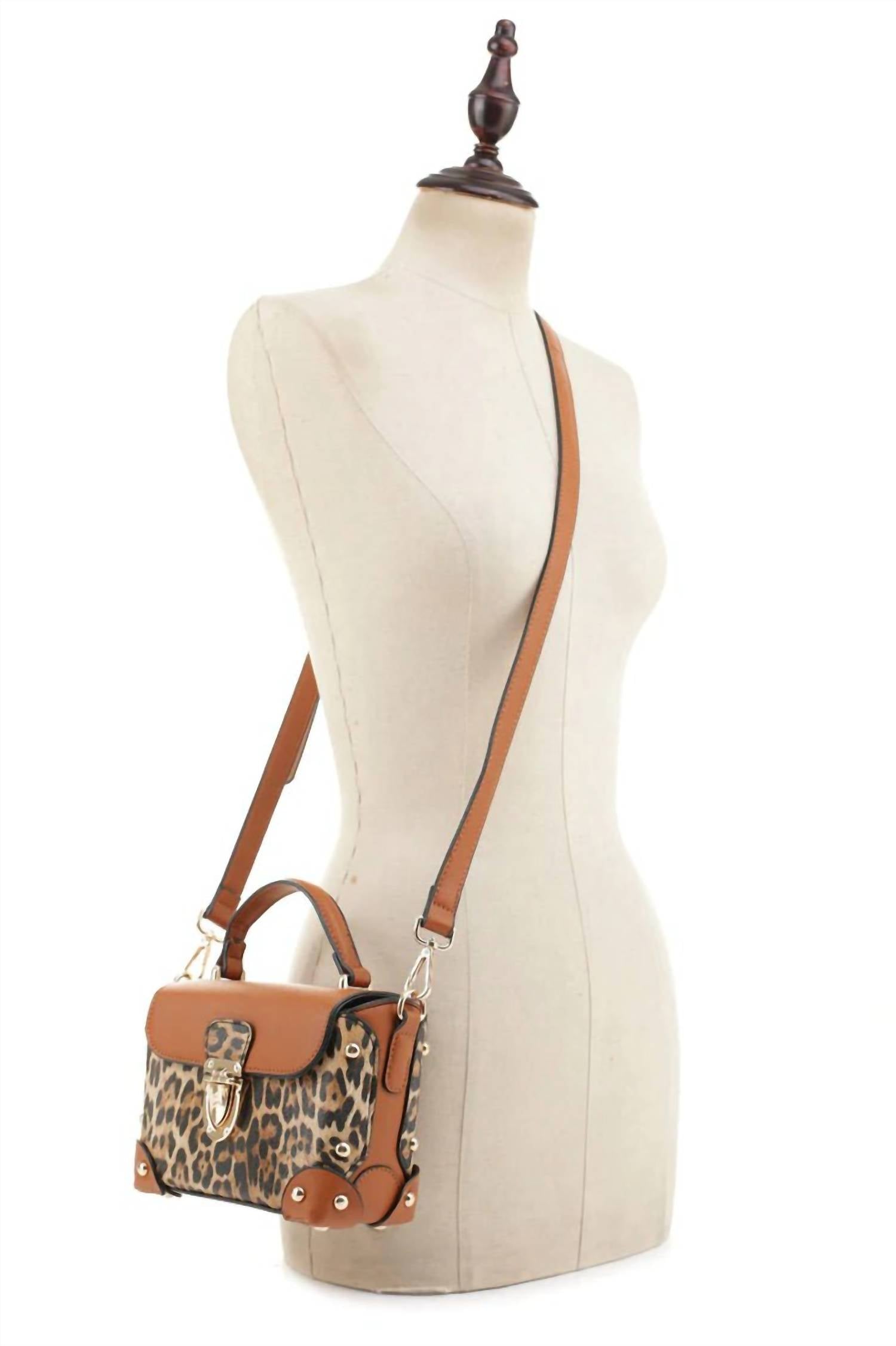 Handbag Factory Corp - Women's Color Block Crossbody Bag