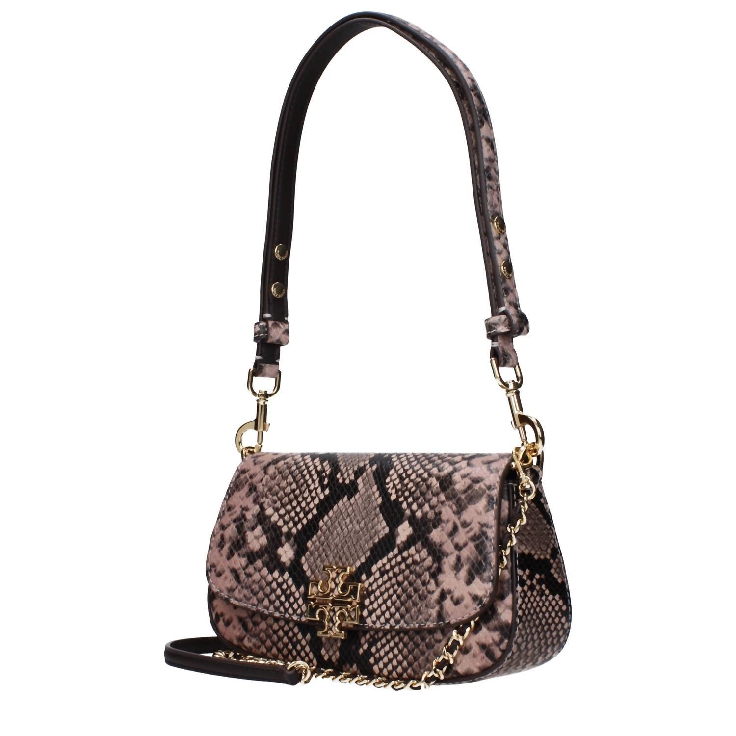 Tory Burch - Women's Snake Embossed Leather Shoulder Bag