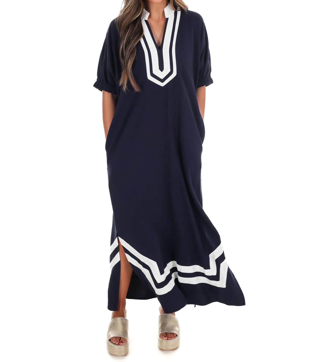 Entro - Women's In The Best Way Contrast Midi Dress