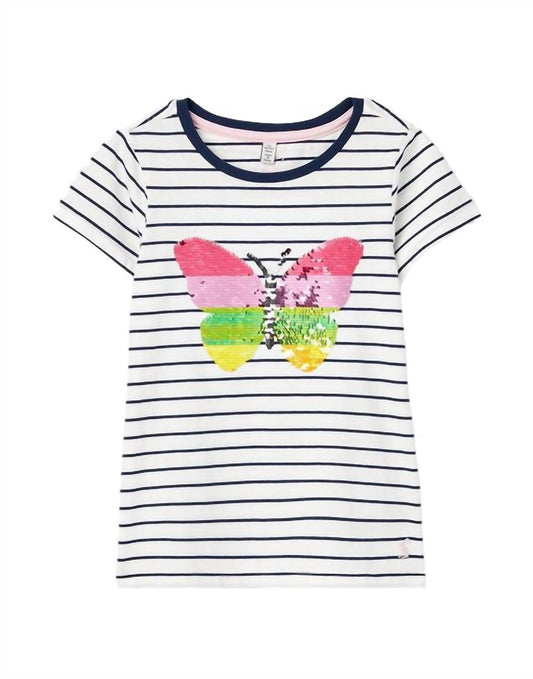 Joules - Astra Butterfly 2-Way Sequin Short Sleeve Tee