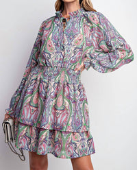 Easel - Chiffon Ruffle Dress