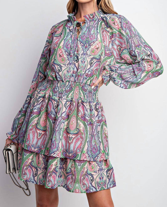 Easel - Chiffon Ruffle Dress