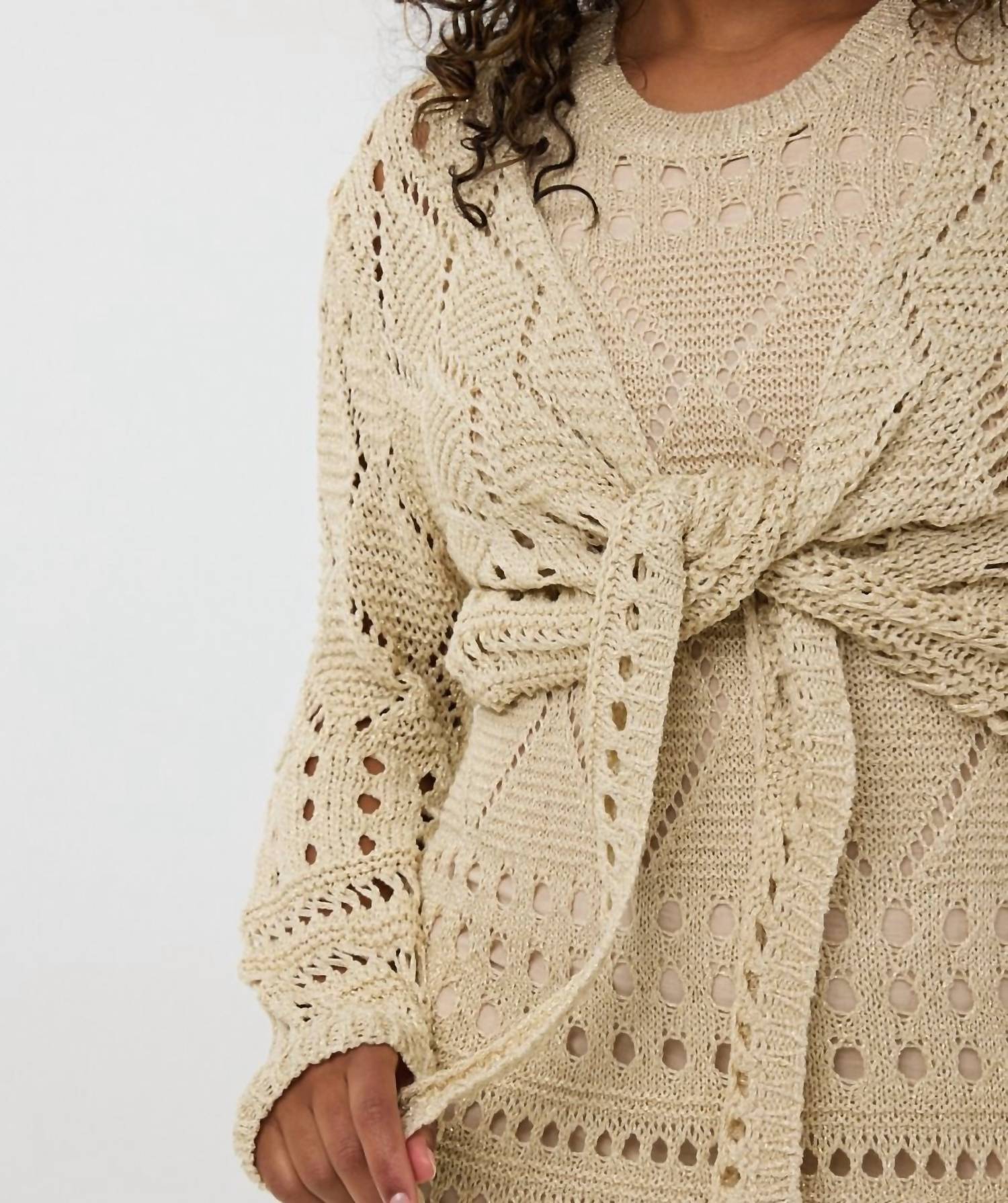Esqualo - Fancy Open Knit Lurex Bolero