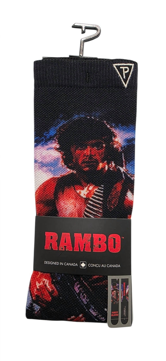Perri’S Socks - Men's Rambo First Blood Dye Sublimation Crew Socks