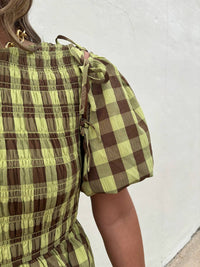 Strut & Bolt - Citron Maxi Checked Dress