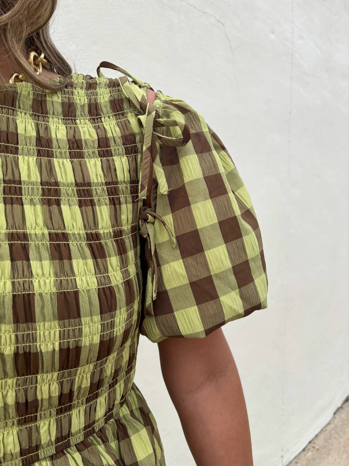 Strut & Bolt - Citron Maxi Checked Dress