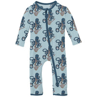 Kickee - Kids' Print Coverall with 2 Way Zipper