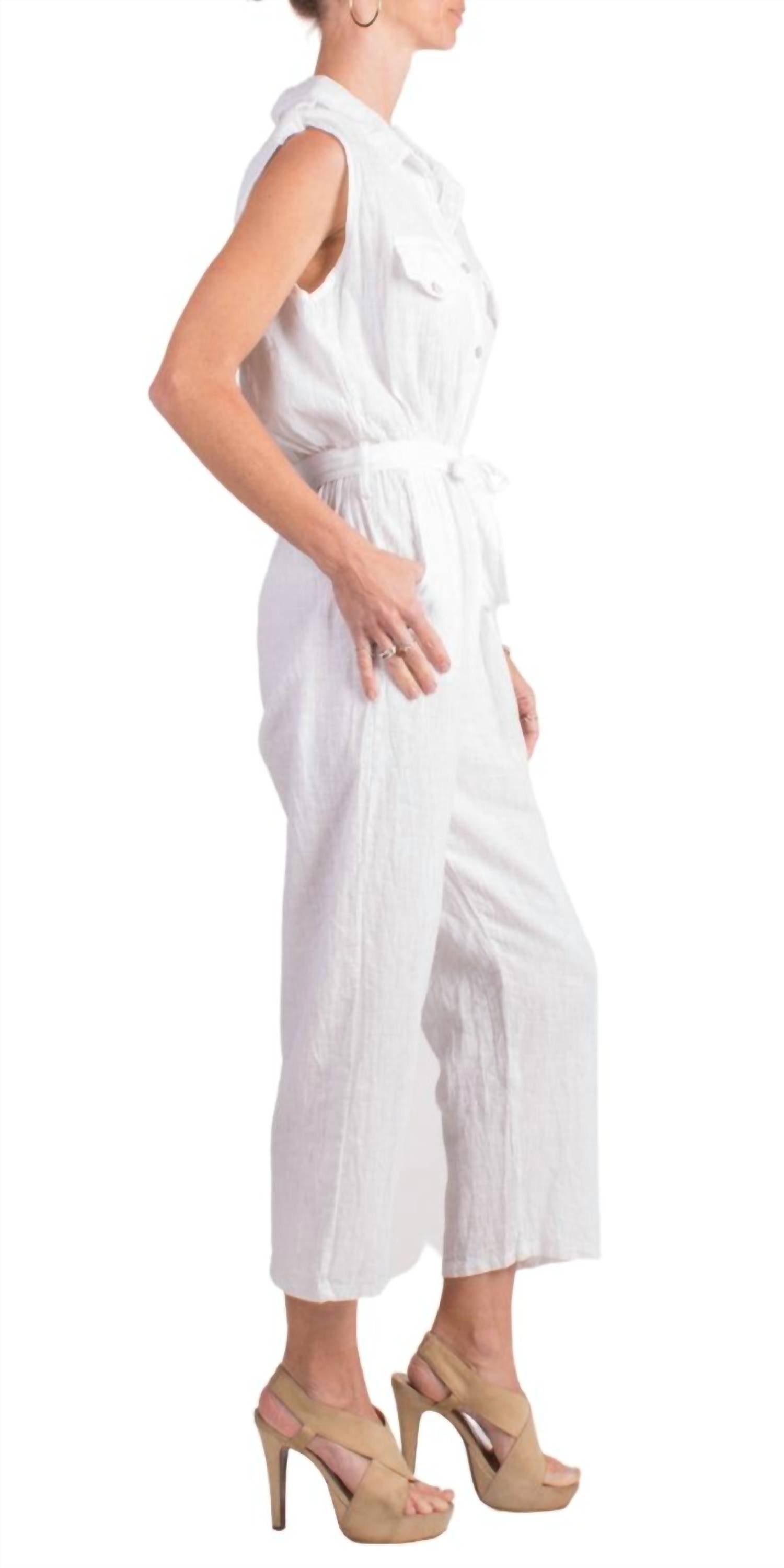 GIGI MODA La Tela Jumpsuit in white - women's pants - alternate view