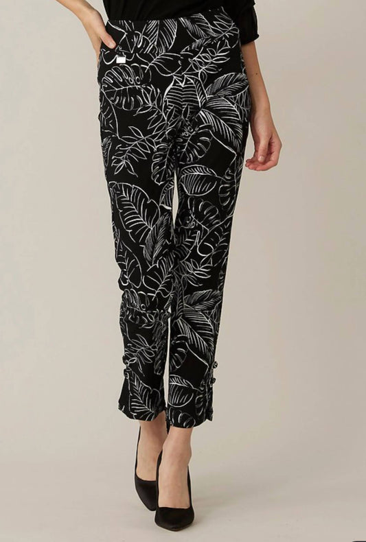 Joseph Ribkoff - Palm Print Cropped Pant