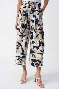 Joseph Ribkoff - Tropical Print Pleated Culotte Pants