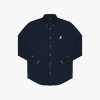 James Bark - Pique Embroidered Logo Button Down Shirt