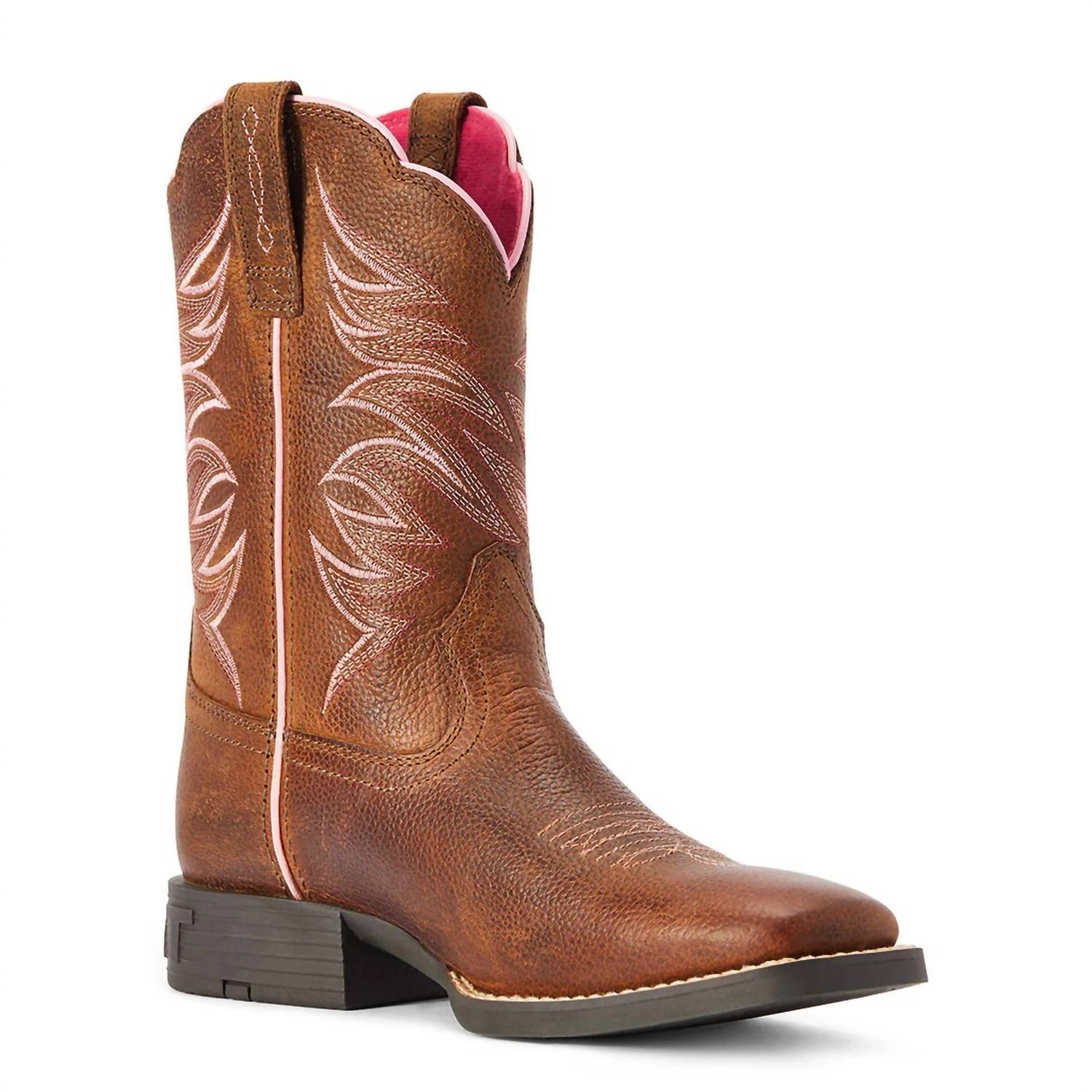 ARIAT Girls Youth Firecatcher Boot in rowdy brown - kids' boots