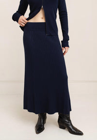 Paper Label - Afiya Rib Midi Skirt