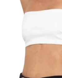 JBQ Jett Strapless Top in white - women's shirt - detail view