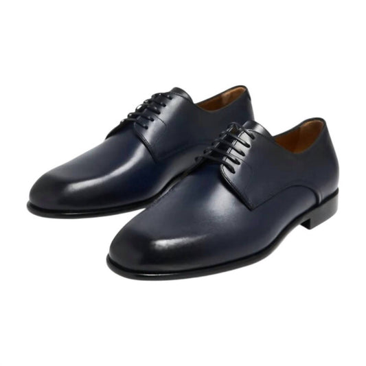 Salvatore Ferragamo - Mens Fosco Leather Lace Up Derby Shoes