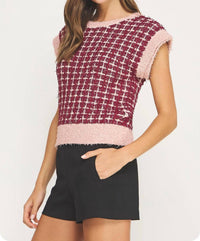 Strut & Bolt - All Yours Check Tweed Knit Sweater
