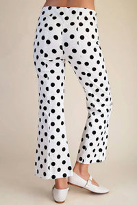 Glam - Flare Crop Polka Dot Pants
