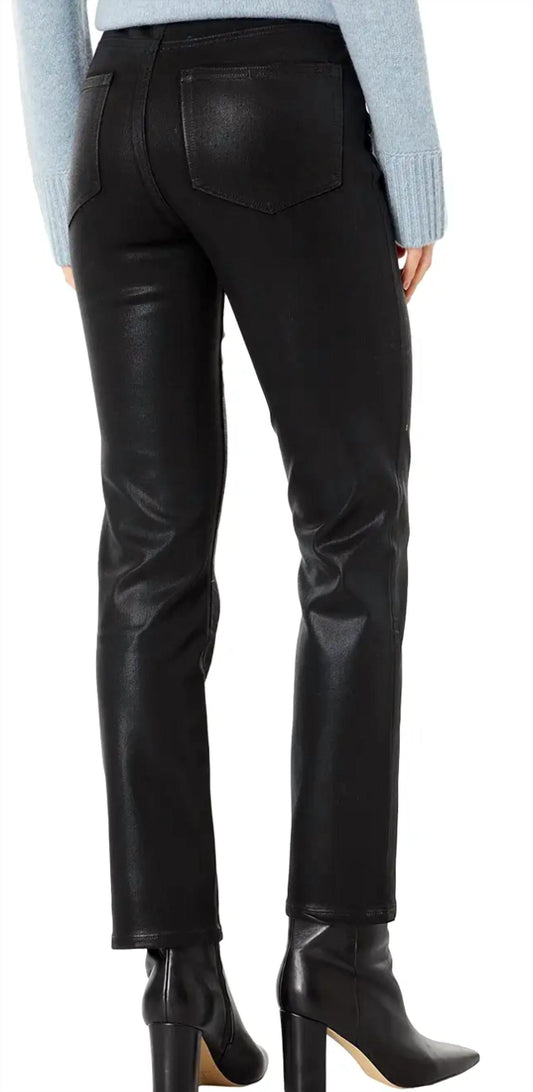 Paige - Cindy High Rise Straight Leg Luxe Coated Denim Jean