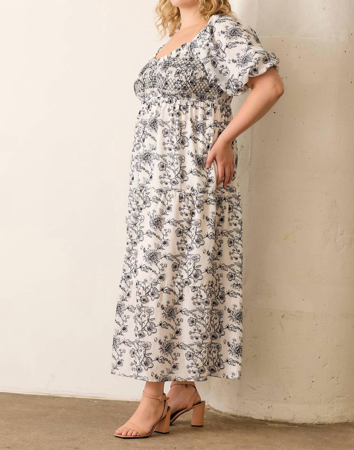 Baevely By Wellmade - Make Your Move Puff Sleeve Maxi Dress