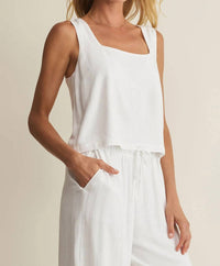 Z Supply - Charli Cropped Linen Tank Top