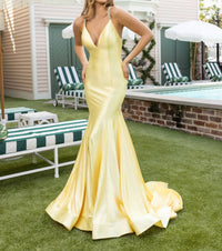 Rachel Allan Crystal-beaded Straps Dress in yellow - women's dress