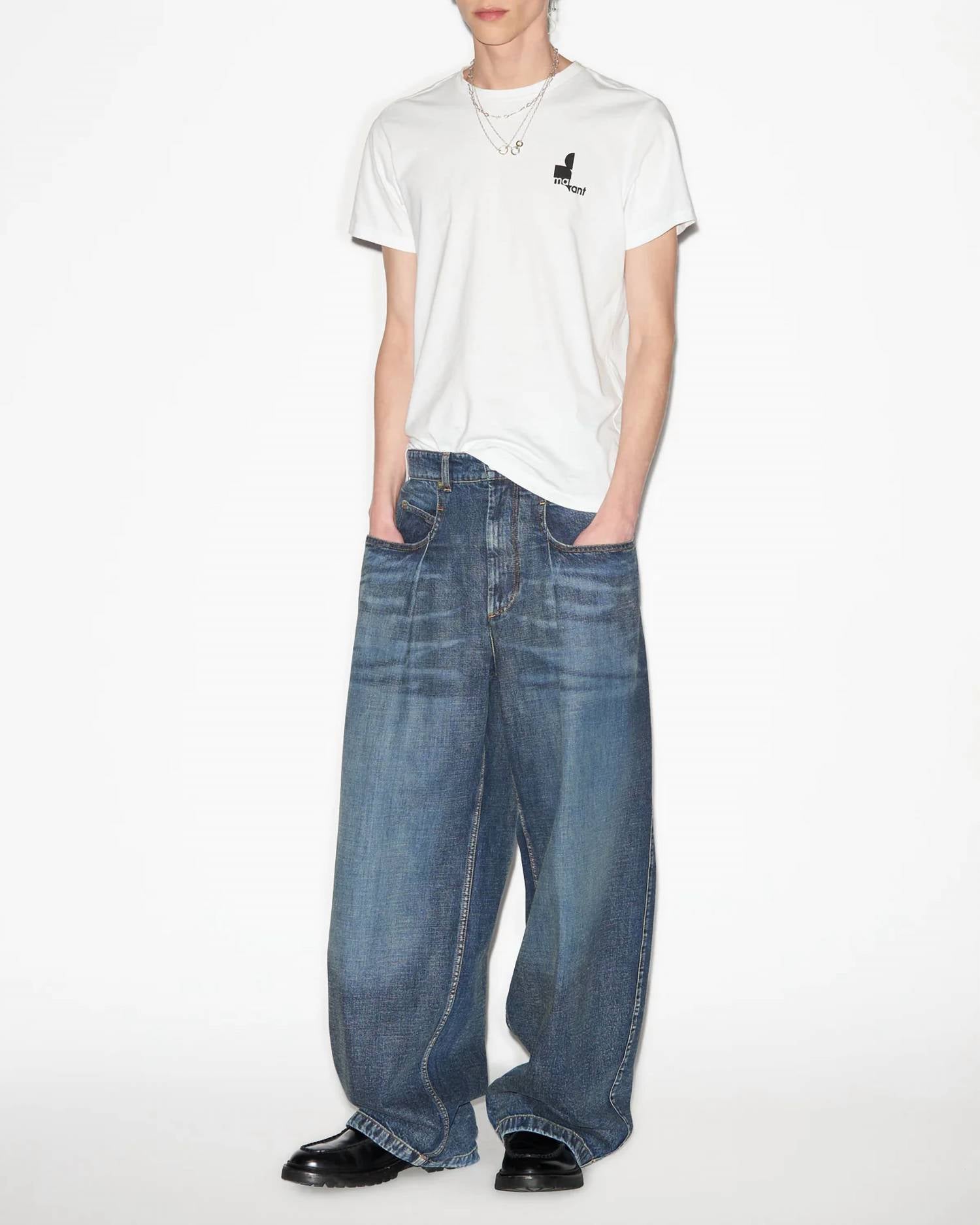 ISABEL MARANT PRE-LOVED Janael pants in dark blue - men's jeans - alternate view