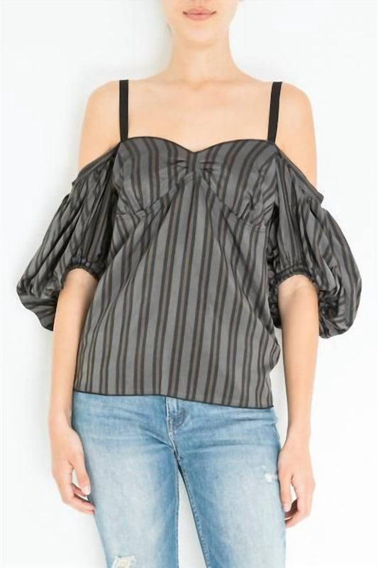 OFF SHOULDER STRIPE TOP