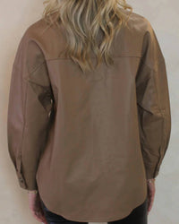 Blu Pepper - DOWNTOWN FAUX LEATHER SHACKET