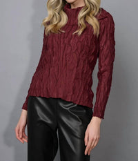 Picadilly - Pleated Textured Top