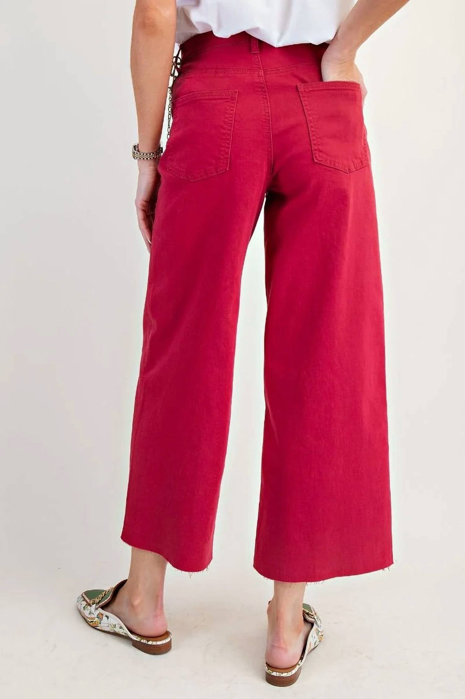Easel - Button-front High-rise Twill Pants