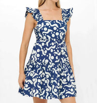 Oliphant - Smocked Square Neck Mini Dress